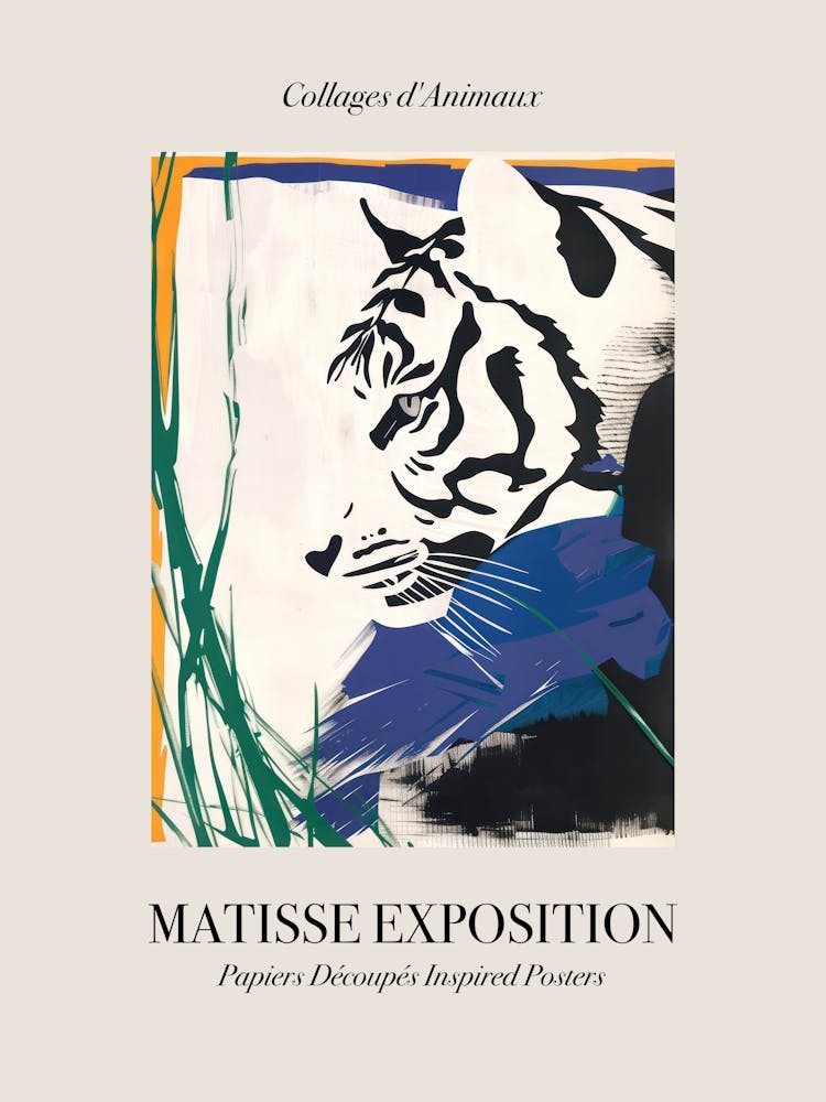 Tiger 2 Matisse Inspired Exposition Animals Poster