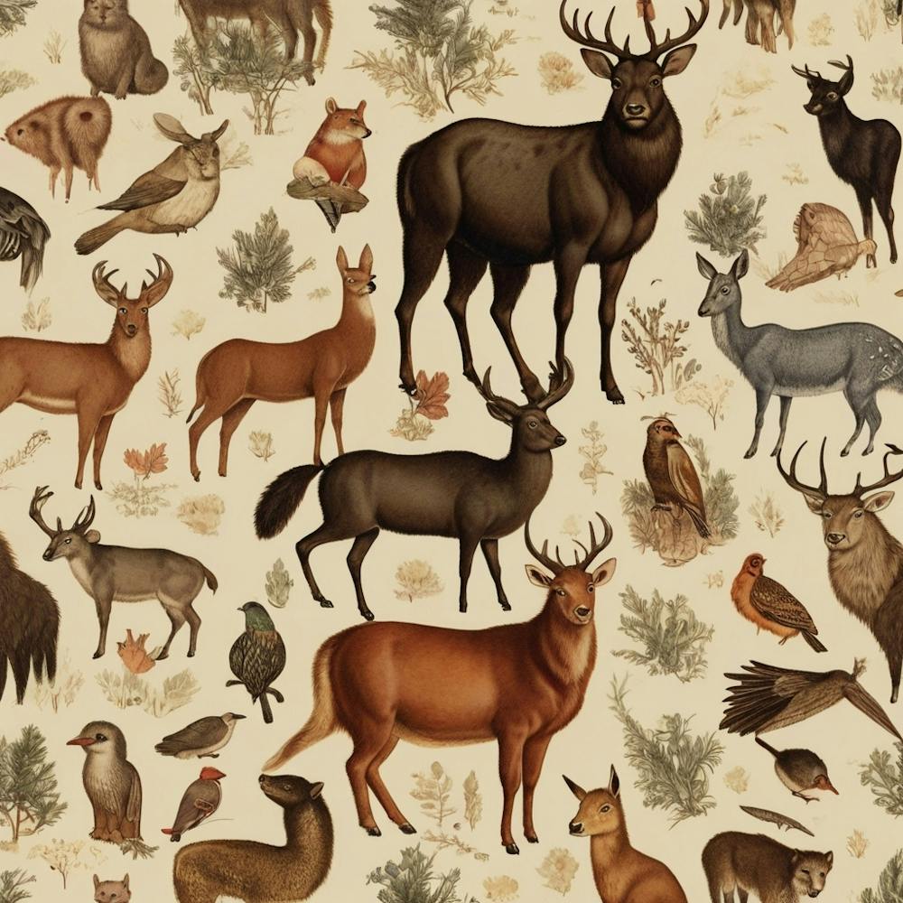 Default Default Vintage Animals For Defferent Seasons Aestethi 1