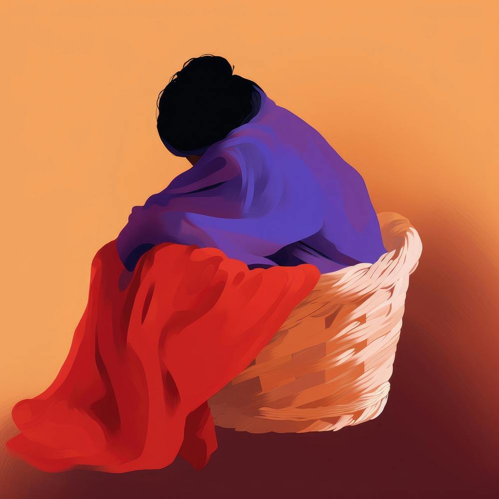 Woman In A Basket 8