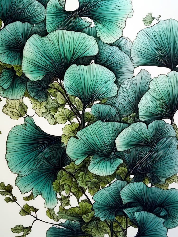 Ginko Biloba nature botanical art 2