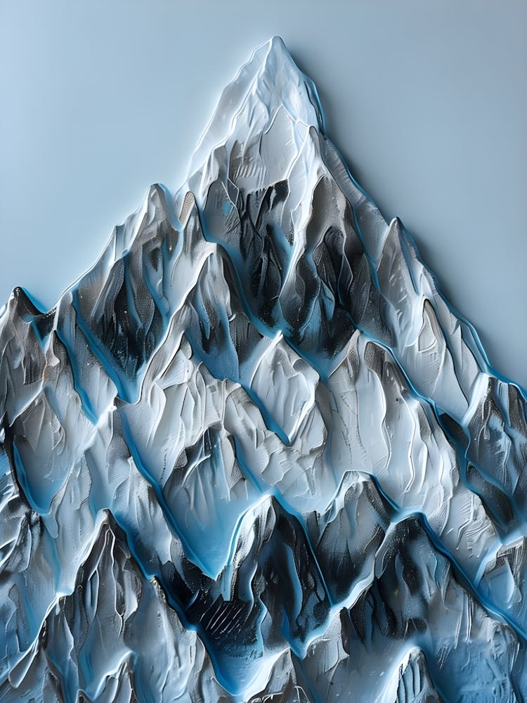 White Acrylic Mountain