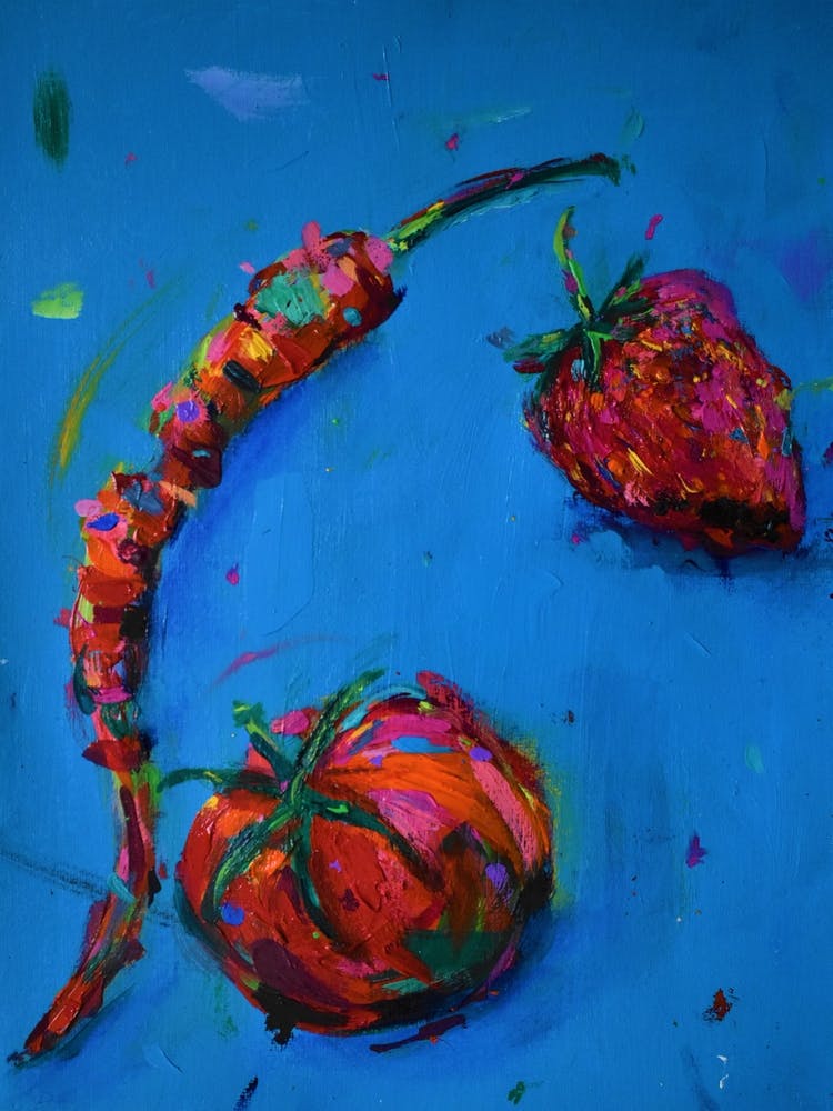 Chili, Strawberry, Tomato