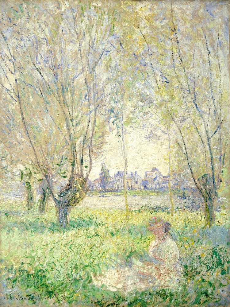 Woman Seated Under The Willows (1880), Claude Monet
