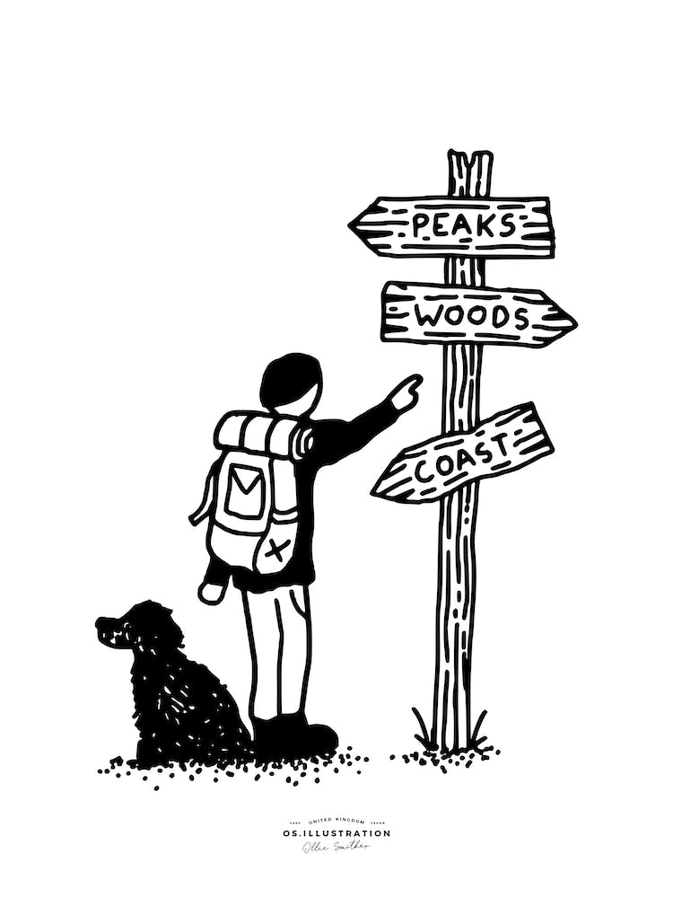 Peaks To Coast Fineline Illustration