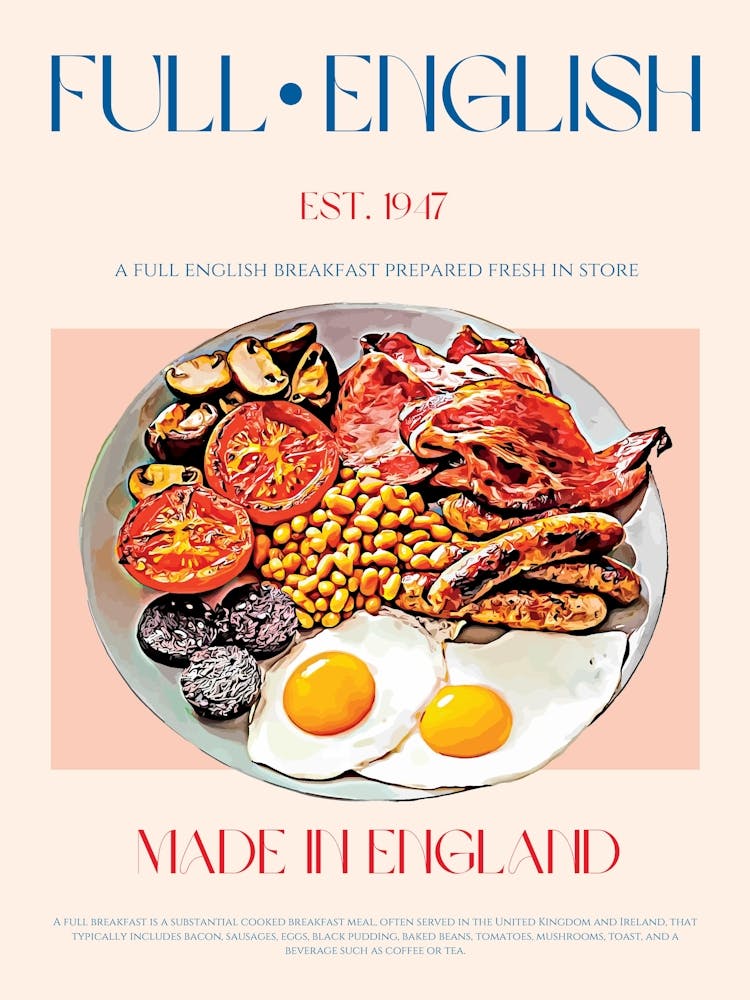 Full English Breakfast Mid Century