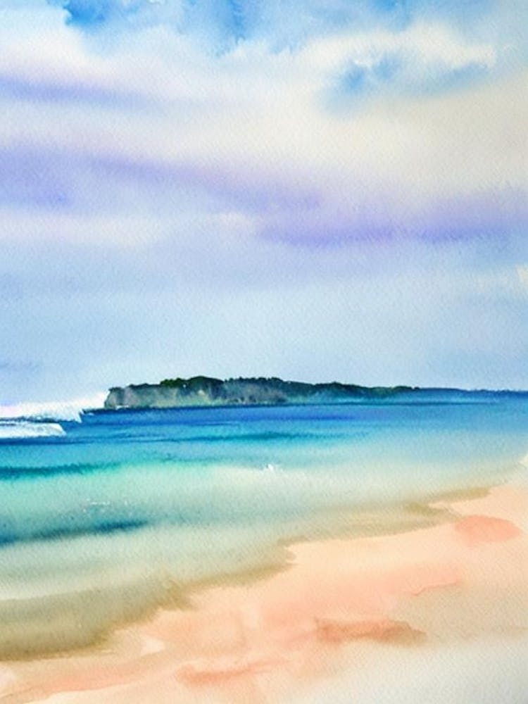 Byron Bay 2, Australia Watercolour