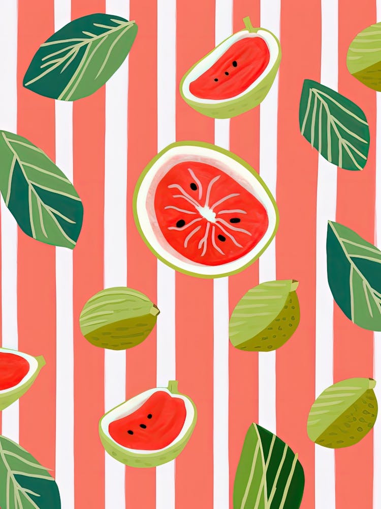 Guava Fruit Summer Illustration 2