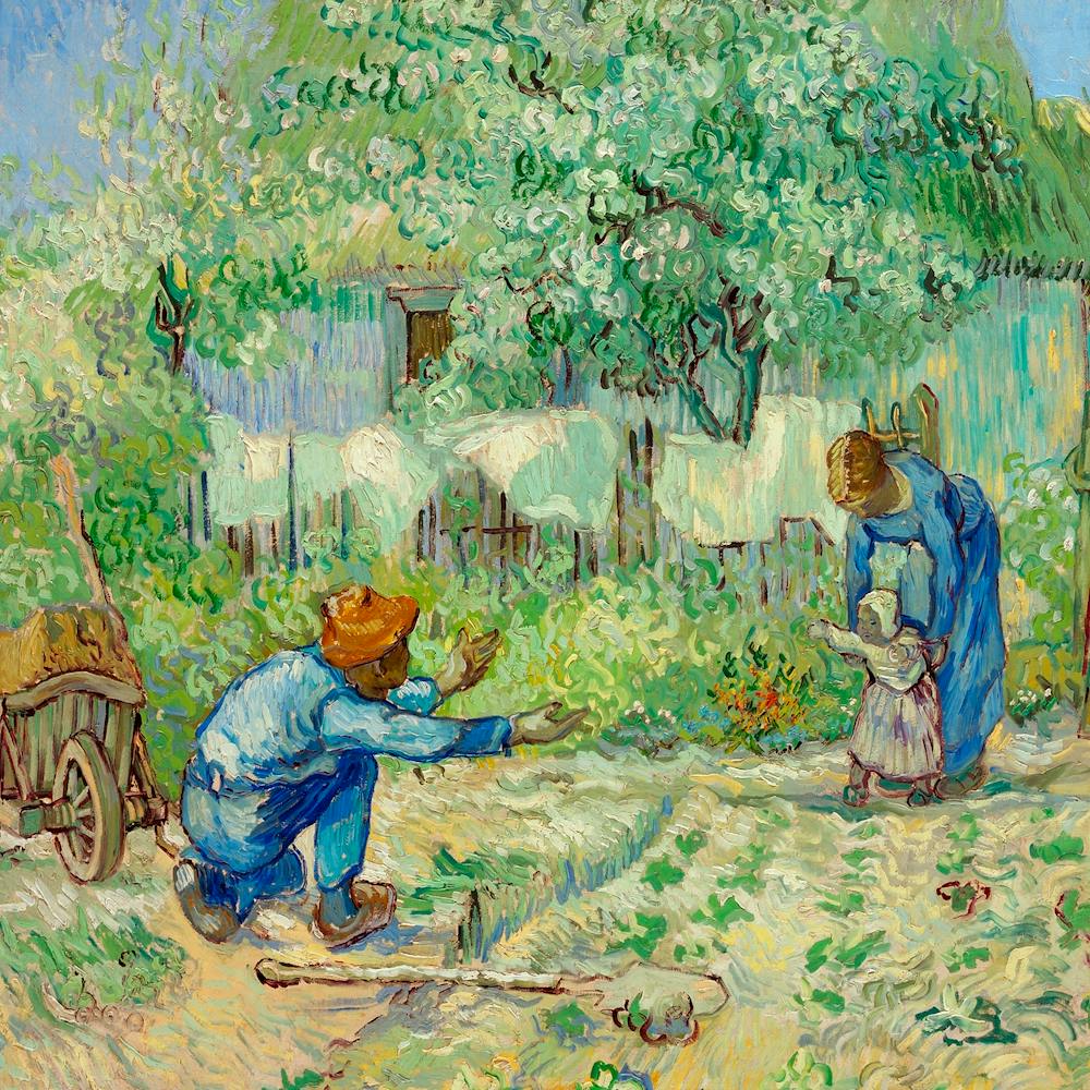 First Steps, After Millet (1890) By Vincent Van Gogh