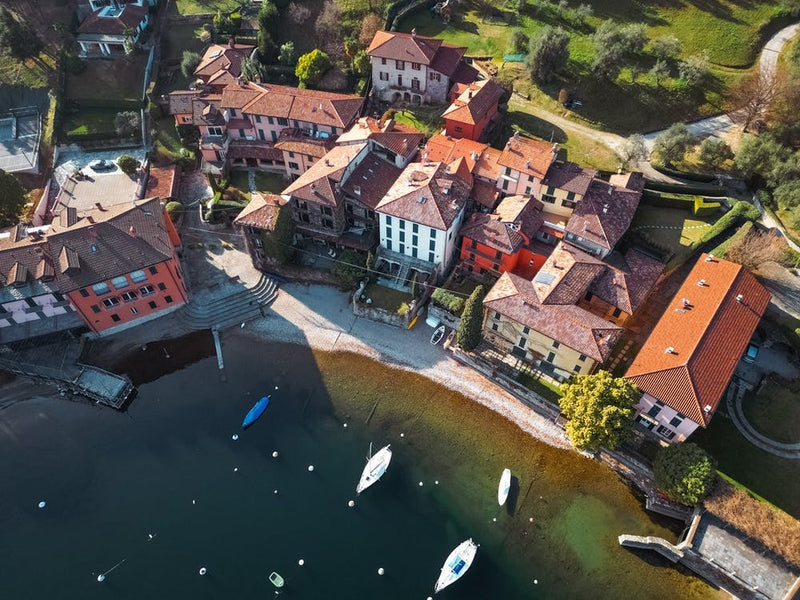 Aerial View Lago Di Como, Italy, Bellagio, Lombardy, Italy Wall Art, Aerial Photography