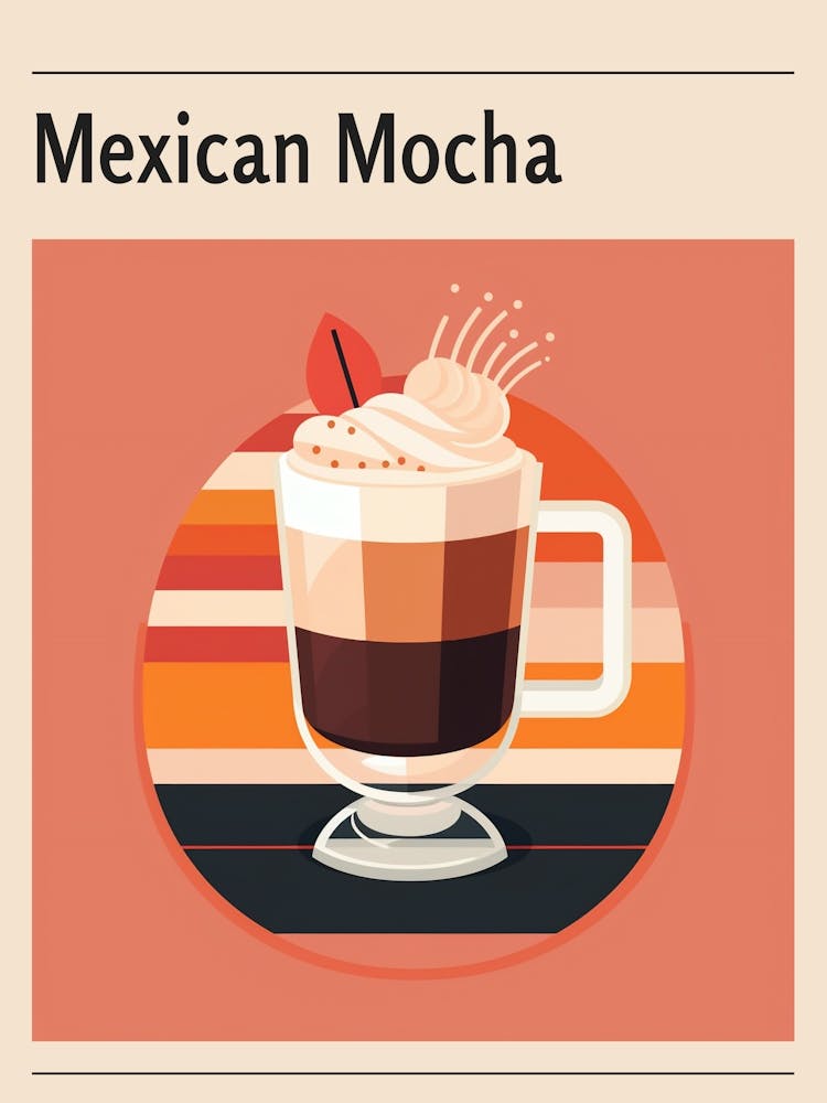 Mexican Mocha Midcentury Modern Poster