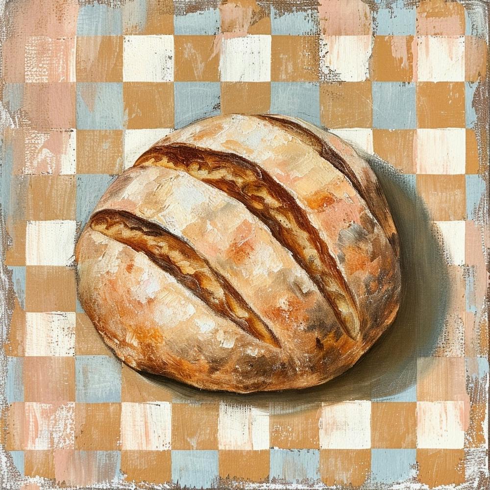 Rustic Bread Pastel Checkerboard 1