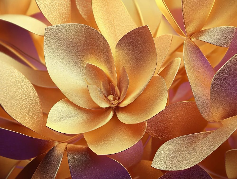 Goldene Blumen 8