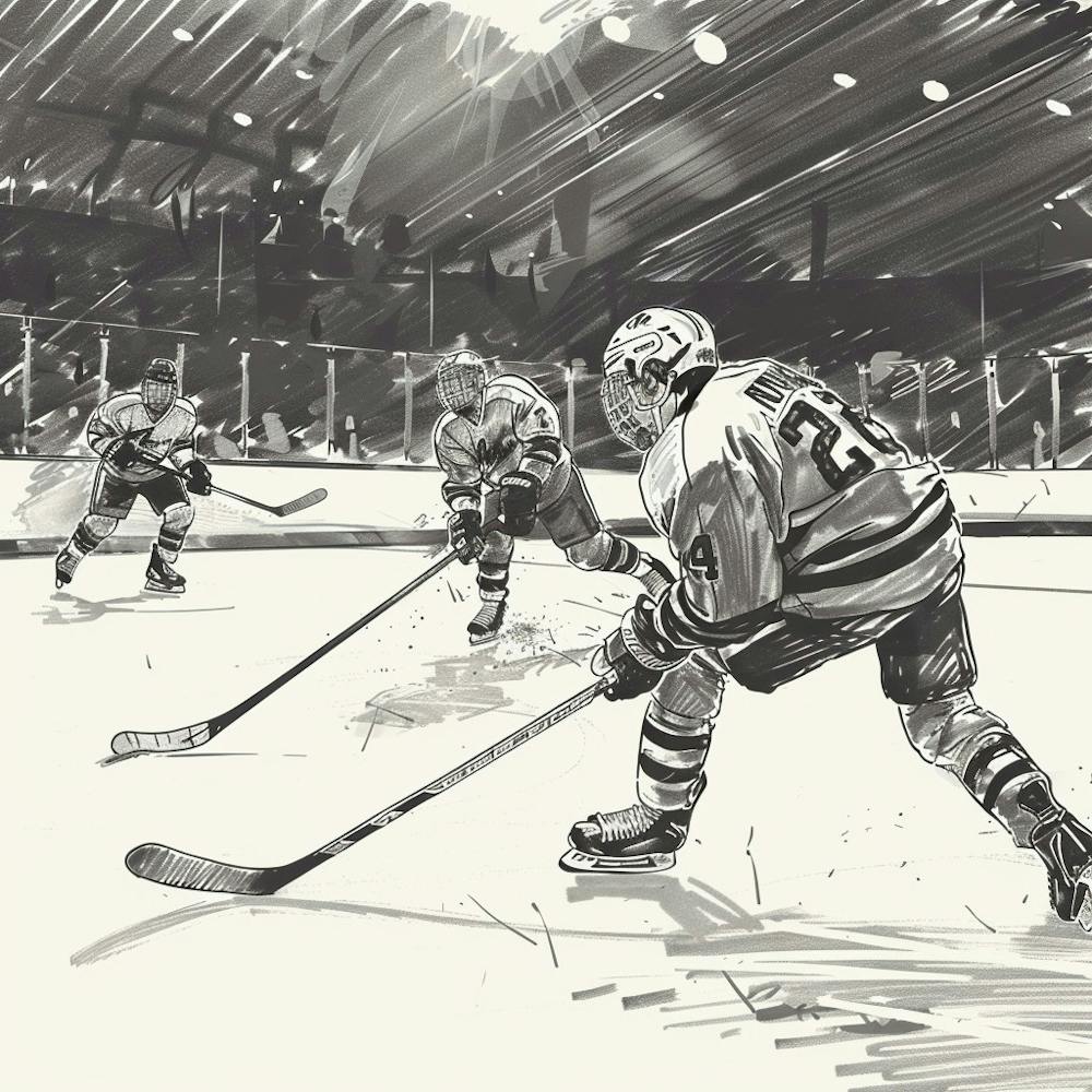 A Ice Hockey Match Hand Drawn Sketch Illustratio 1718700802 3