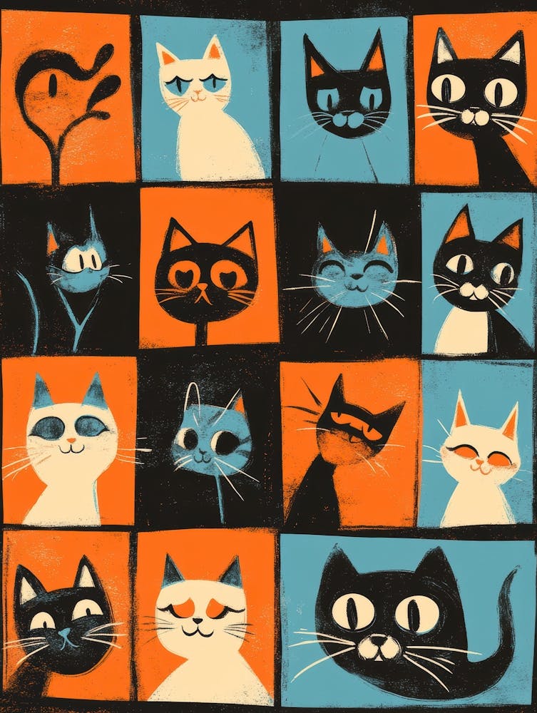 Cats In Squares