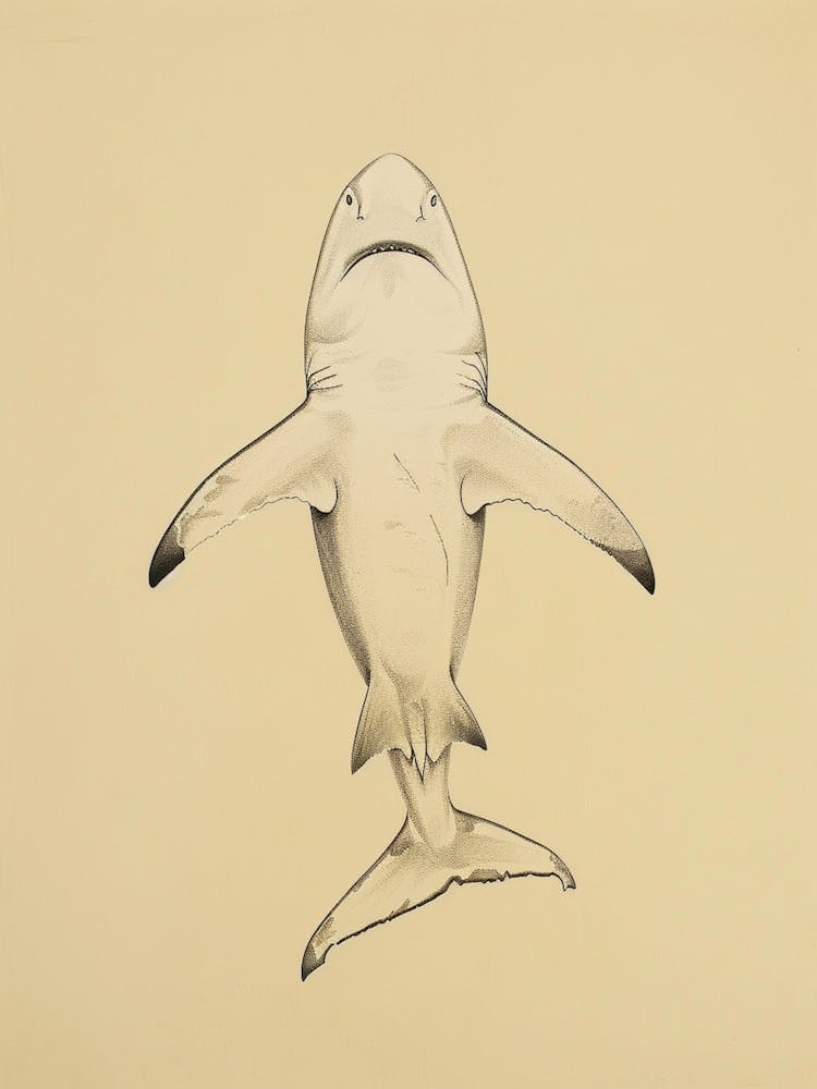 Cookiecutter Shark Vintage Illustration 7