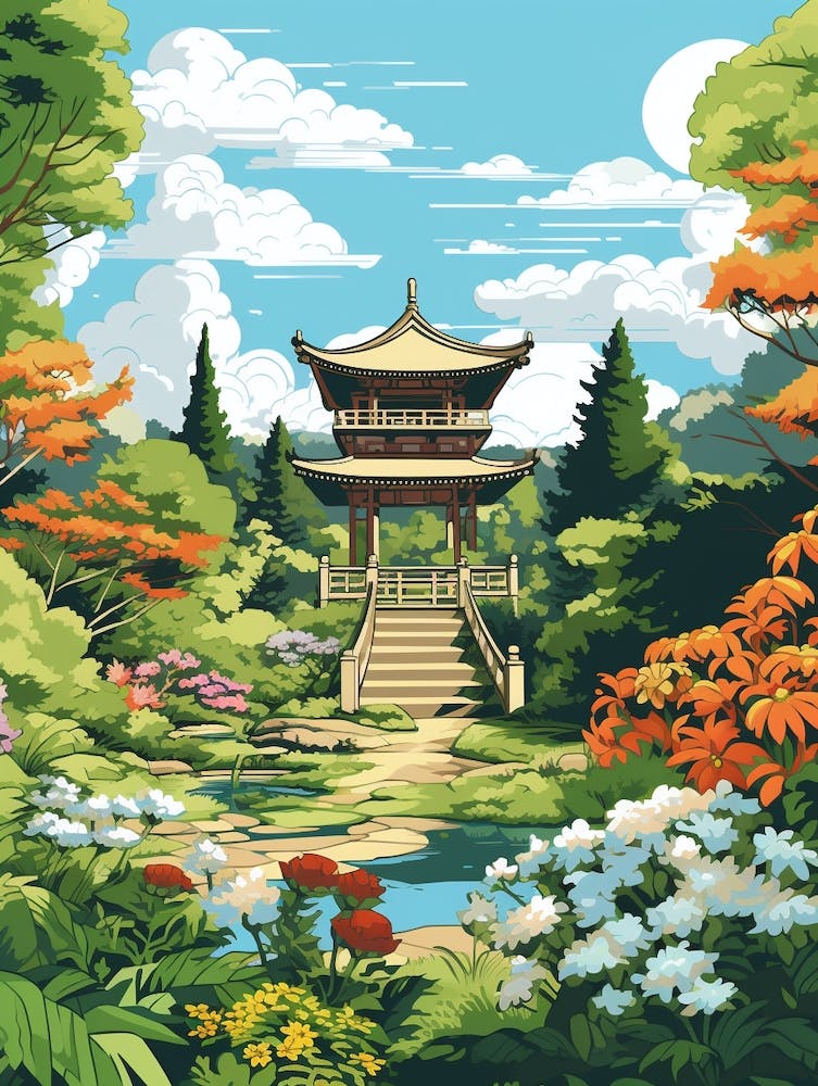 Japanese Friendship Garden Usa Illustration 1