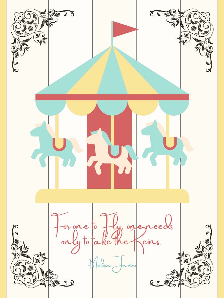 Kinderzimmer-Karussell-Poster