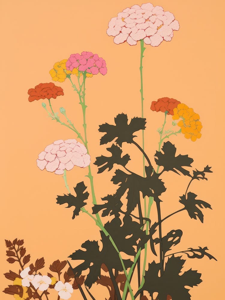 Marigolds Flower Big Bold Illustration 3