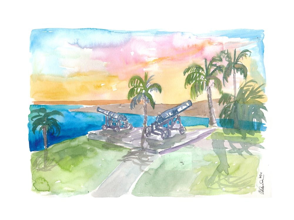 Tobago Fort George With Cannons