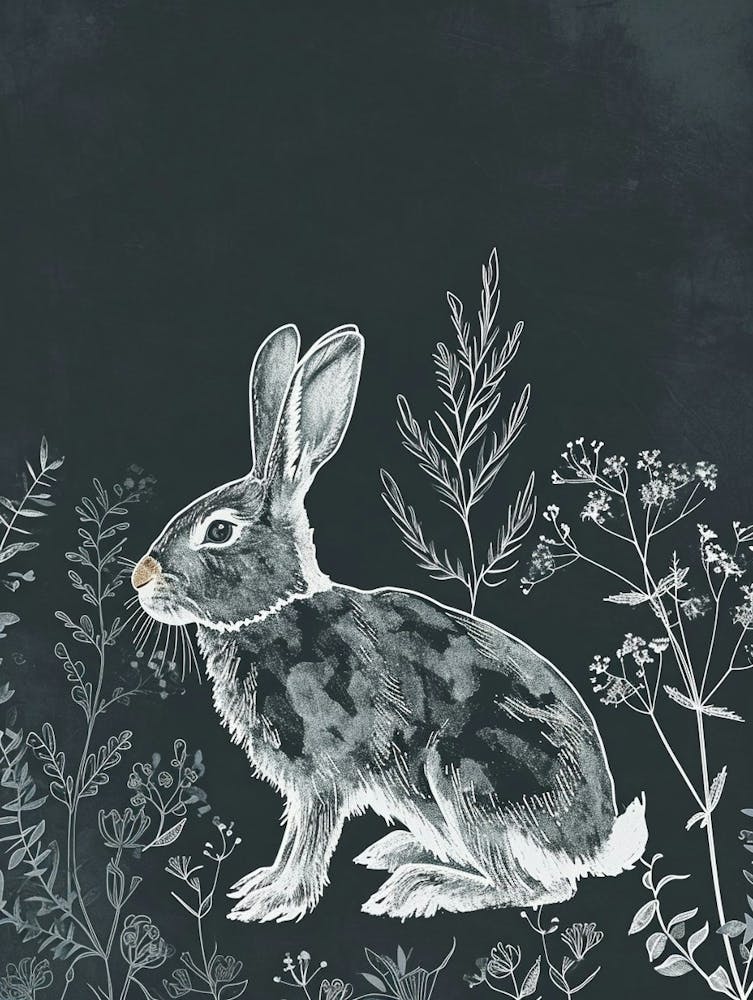 Rex Rabbit Minimalist Illustration 4