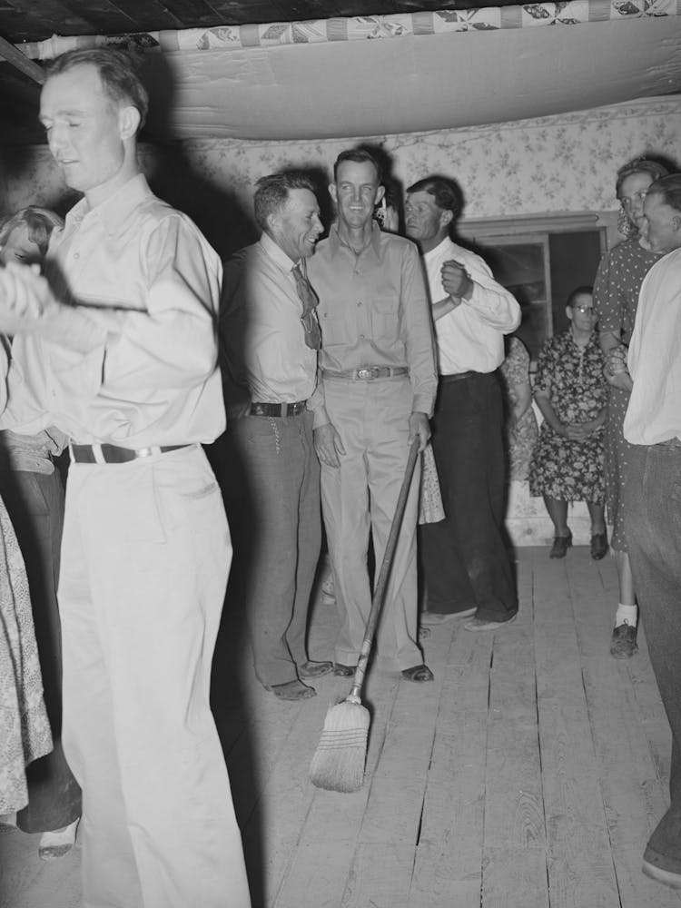 Broom Dance At Square Dance, Pie Town, New Mexico By Russell Lee