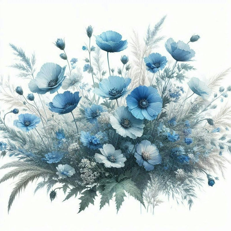 blue botanical wildflowers 5
