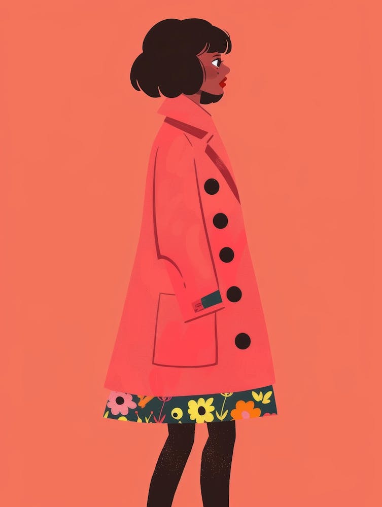 Girl In Pink Coat