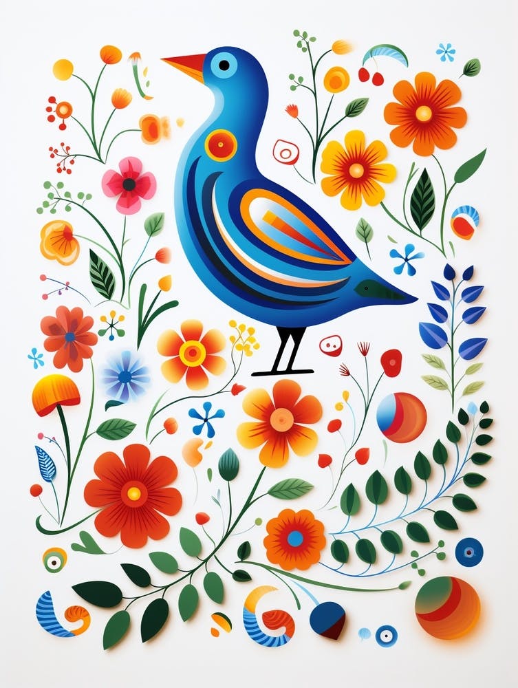 Scandinavian Bird Illustration Dipper 2