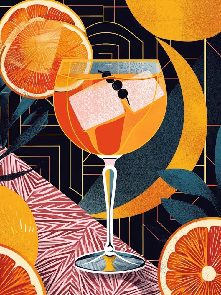 Art Deco Aperol Spirtz 1