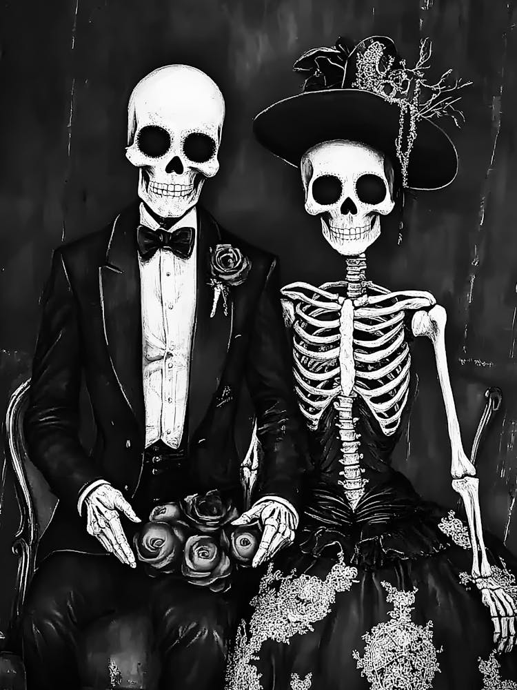 Day Of The Dead Skeleton Couple