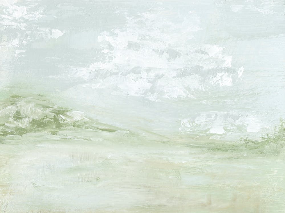 Daydreaming 1 - Abstract Trees Hills Day Landscape Painting