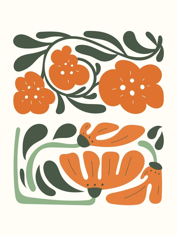 Orange Blumen 1
