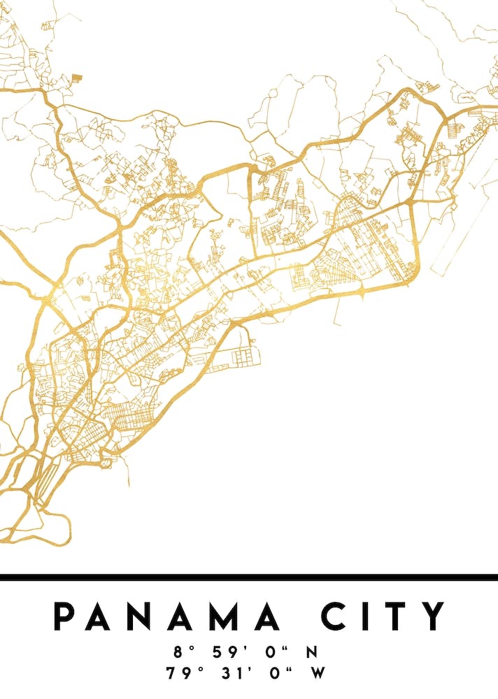 Panama City City Street Map