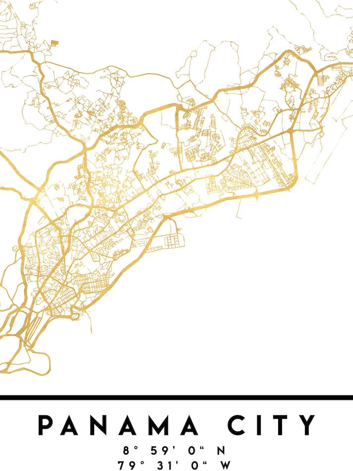 Panama City City Street Map