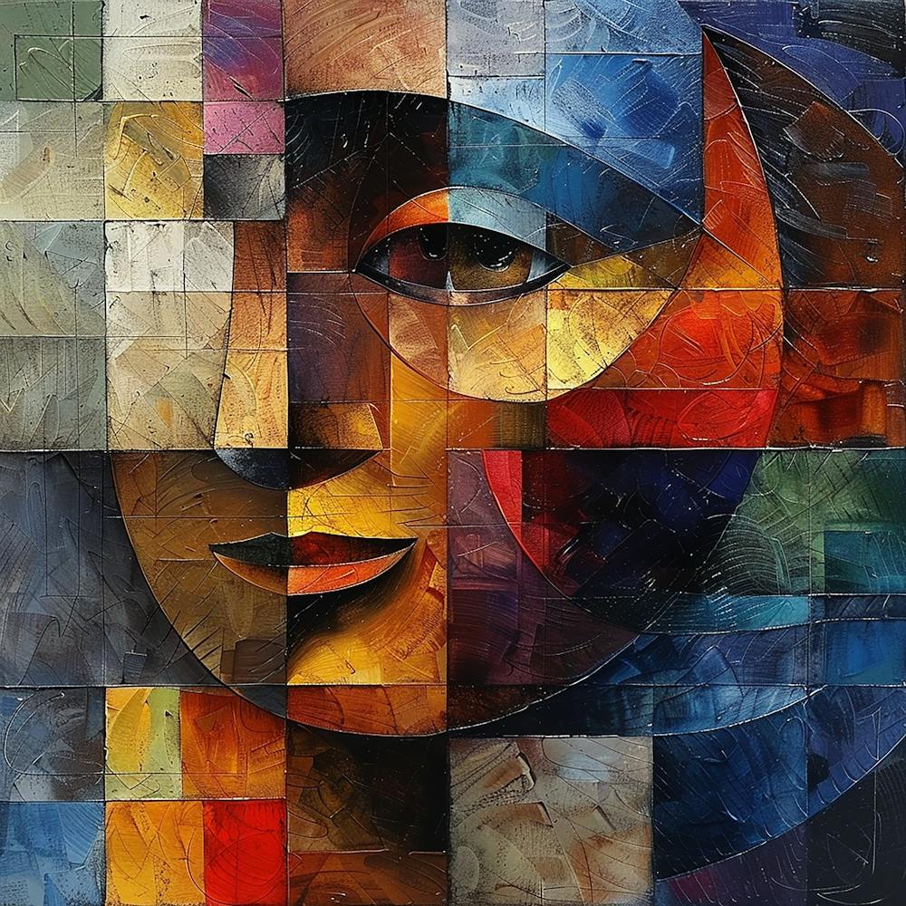 Moon and Face - Cubism colorful cubism, cubism, cubist art,   abstract art, abstract painting  city wall art, colorful wall art, home decor, minimal art, modern wall art, wall art, wall decoration, wall print colourful wall art, decor wall art, digital art, digital art download, interior wall art, downloadable art, eclectic wall, fantasy wall art, home decoration, home decor wall, printable art, printable wall art, wall art prints, artistic expression, contemporary, modern art print, unique artwork,