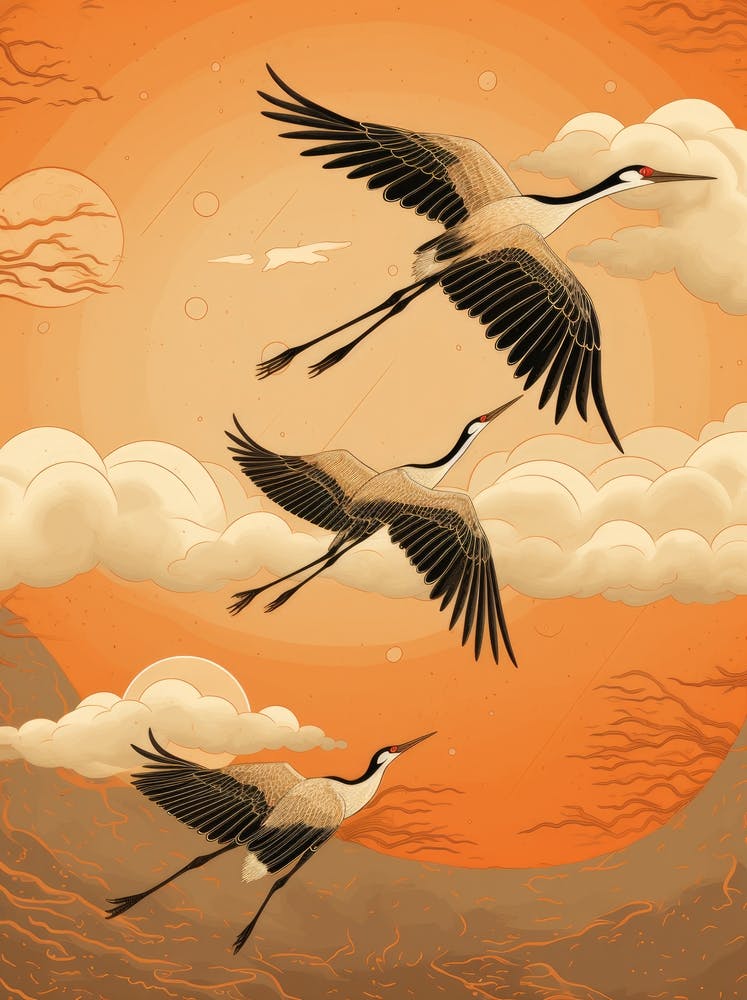 Cranes In Flight