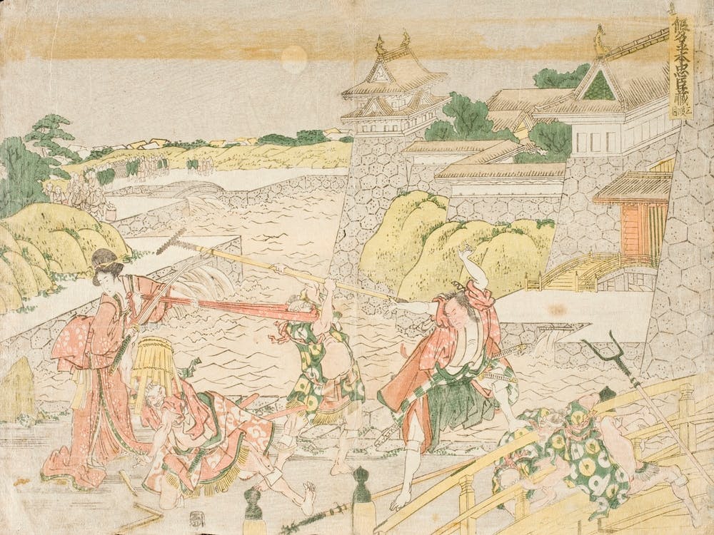 Act III From The Play Kanadehon Chushingura, A Kana Primer For The Treasury Of Loyal Retainers, Katsushika Hokusai,