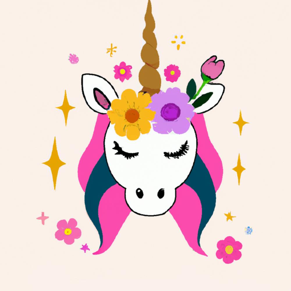 Unicorn With Flowers