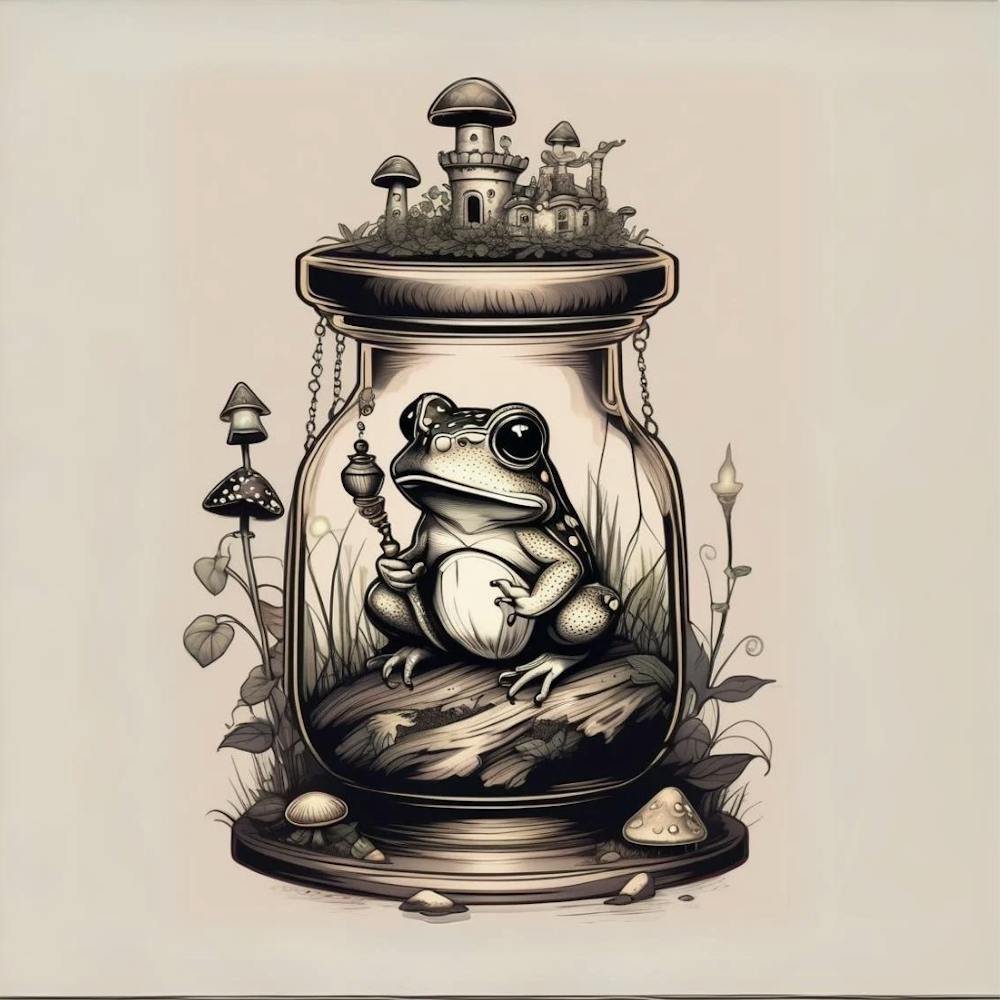 Frog In Jar