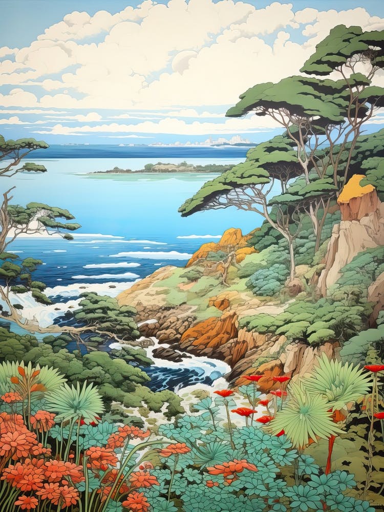 Iriomote Island In Okinawa, Ukiyo E Drawing 2