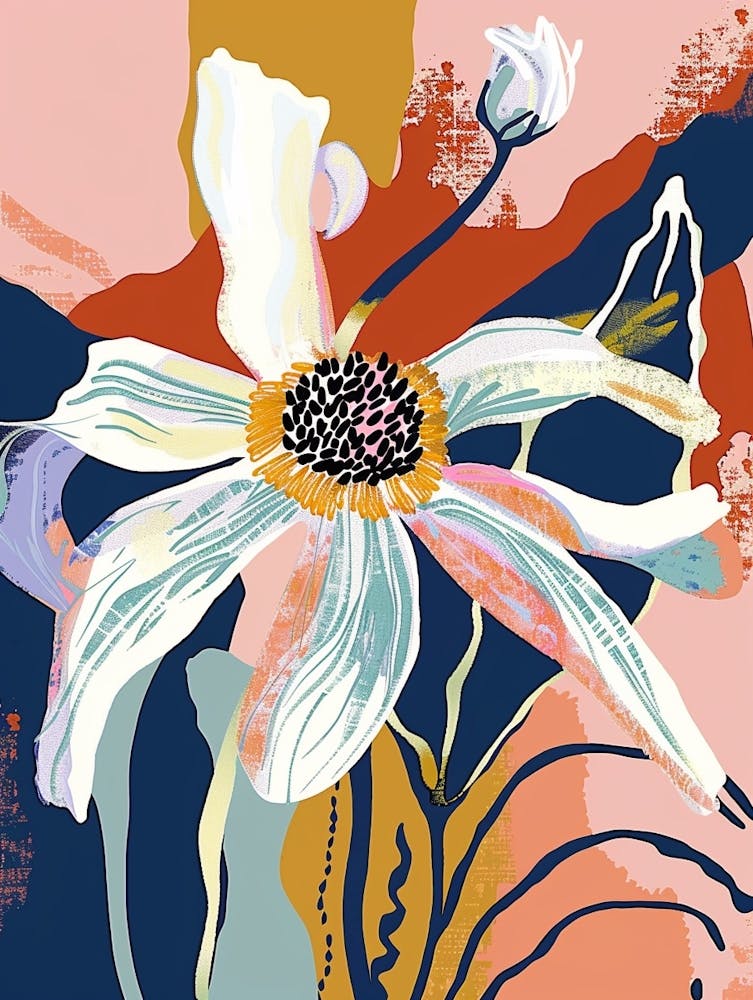 Colourful Flower Illustration Oxeye Daisy 4