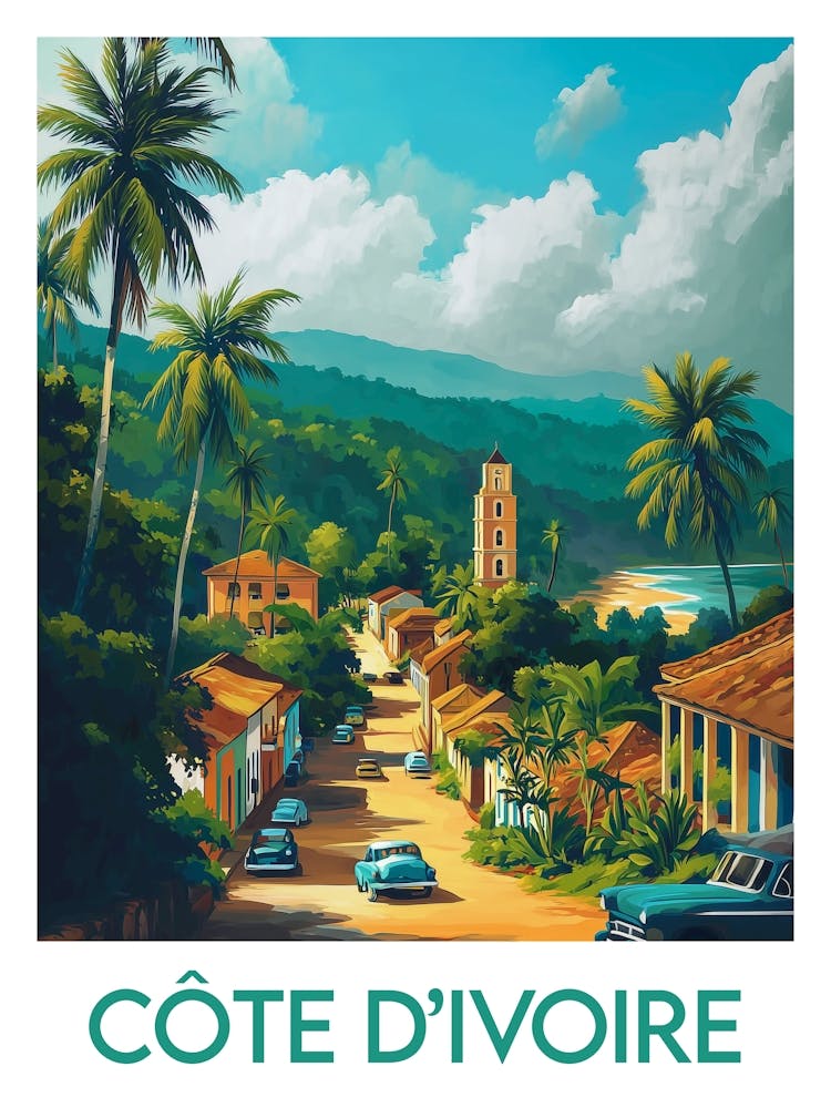 Affiche de voyage Côte D’Ivoire 1