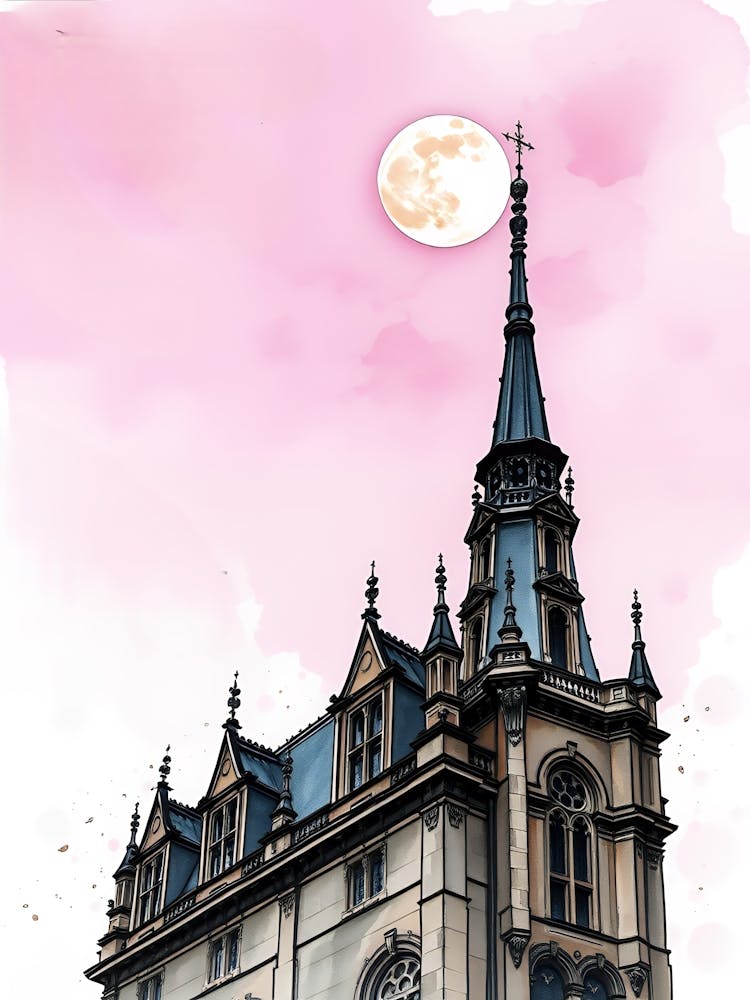 Watercolor Of A Building