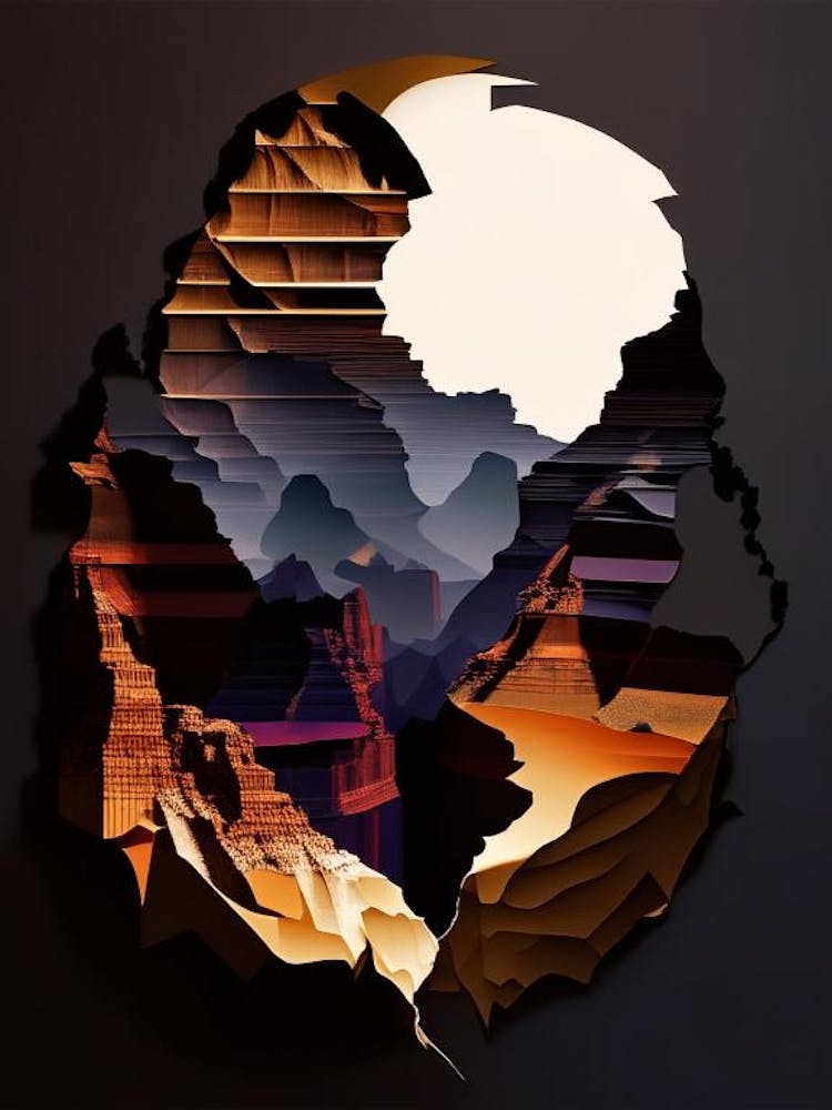 Grand Canyon National Park United States Of America Cut Out Paper