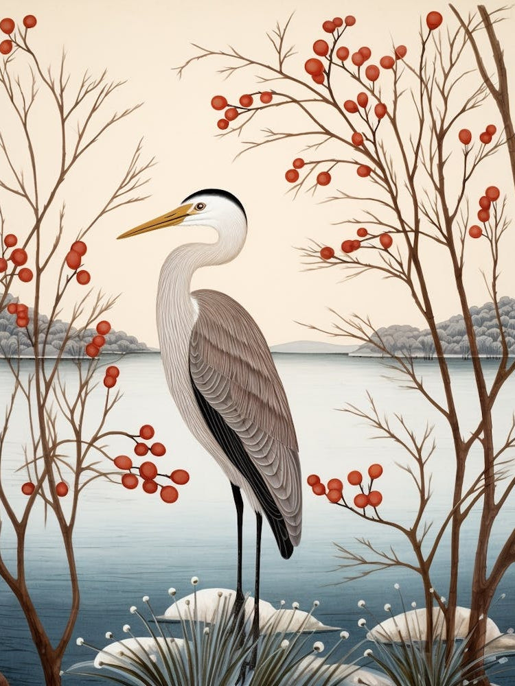 Bird Illustration Great Blue Heron 1