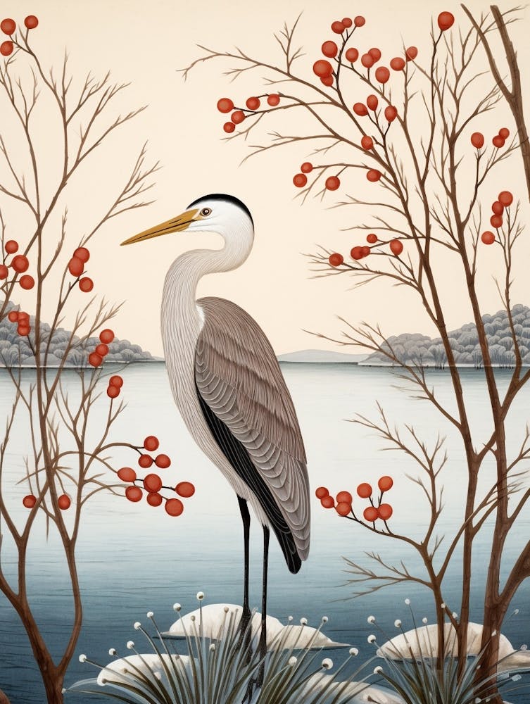 Bird Illustration Great Blue Heron 1