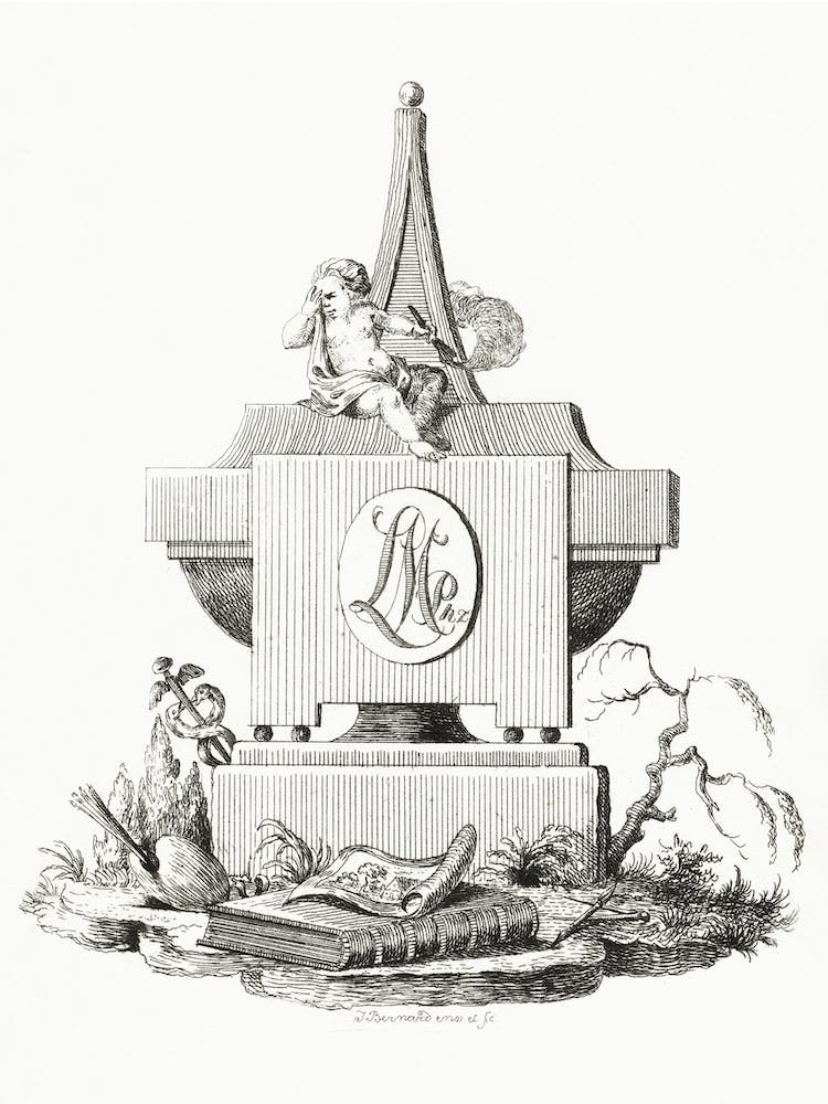 Gravestone With Mourning Angel, Jean Bernard