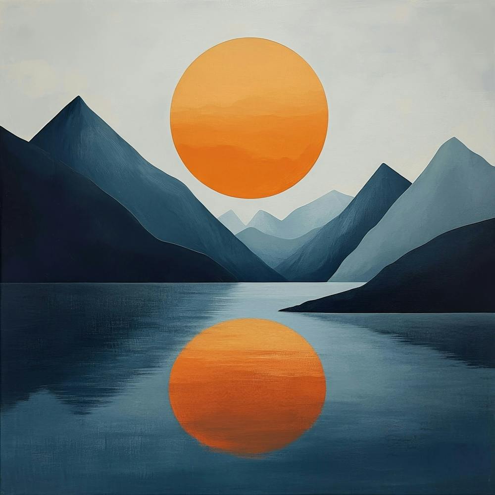 Sunset In The Mountains Art