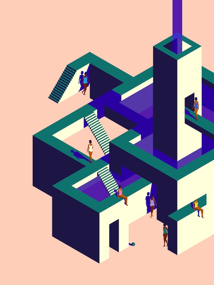 Impossible Architecture Blush And Green