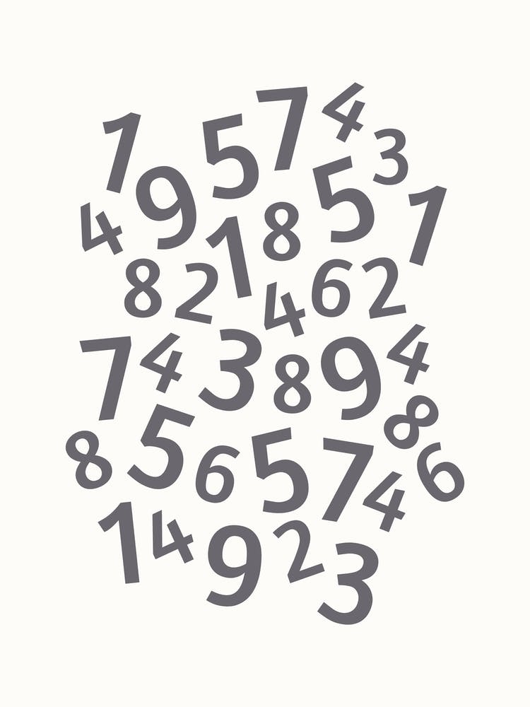 Kids Numbers In Black